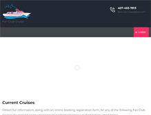 Tablet Screenshot of fanclubcruises.com